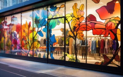 adesivação de vitrines